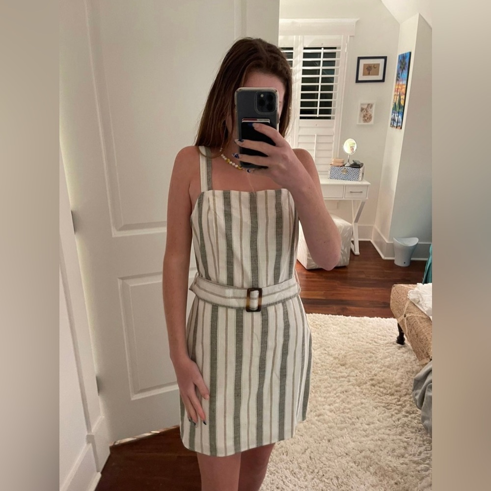 J.O.A Striped Fit and Flare Dress